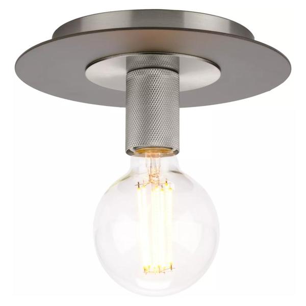 1 Light Brushed Nickel Finish Graphite Accents Ceiling Light Fixture