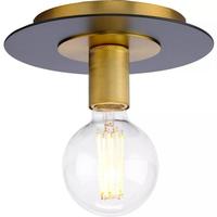 Progress Lighting 1 Light Brushed Bronze Finish Matte Black Accents Ceiling Light Fixture