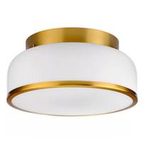 Progress Lighting 2 Light 120 volt Brushed Bronze Etched Opal Glass Bowl Ceiling Light Fixture