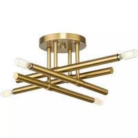 Progress Lighting 4 Light Brushed Gold Luxe Style Ceiling Light Fixture
