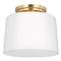 Progress Lighting 1 Light 120 volt Satin Brass Frosted Glass Bowl Ceiling Light Fixture