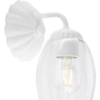 Progress Lighting 1 Light 120 volt White Plaster Vanity Clear Glass Light Fixture