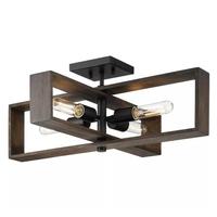 Progress Lighting 4 Light Matte Black Roasted Chicory Ceiling Light Fixture
