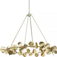 Progress Lighting 8 Light Gilded Sliver Modern Organic Style Chandelier Light Fixture