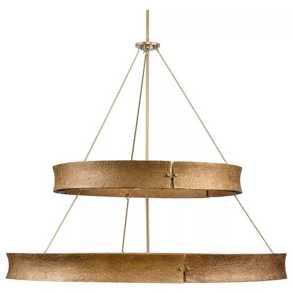 13 Light Soft Gold Foundry Gold Accent Chandelier Light Fixture