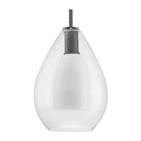 Progress Lighting 1 Light Matte Black Clear Glass Bell with Opal Glass Shade Pendant Light Fixture