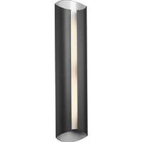Progress Lighting 22 watt 120 volt 3000K Natural White Black Finish Etched Glass Half Cylinder LED Wall Light Fixture