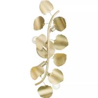 Progress Lighting 4 Light Gilded Sliver Curve Leaf Design Light Fixture