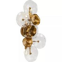 Progress Lighting 4 Light Gold Ombre Clear Glass Sconce Light Fixture