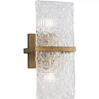 Progress Lighting 2 Light Gold Ombre Clear Pressed Glass Light Fixture
