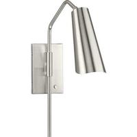Progress Lighting 1 Light 120 volt Brushed Nickel Metal Cone Shade Light Fixture