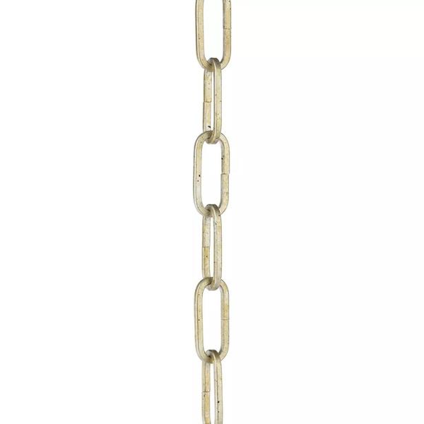 4' Gilded Sliver Finish Square Profile Fixture Accessory Chain