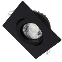 Satco 4" 12 watt 120 volt CCT Selectable Black Finish Gimbaled Square Dimmable LED Recessed Downlight