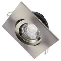 Satco 4" 12 watt 120 volt CCT Selectable Brushed Nickel Finish Gimbaled Square Dimmable LED Recessed Downlight