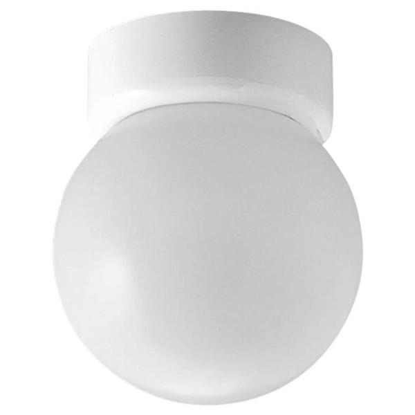 1 Light White Glass Globe Flush Mount Ceiling Light Fixture