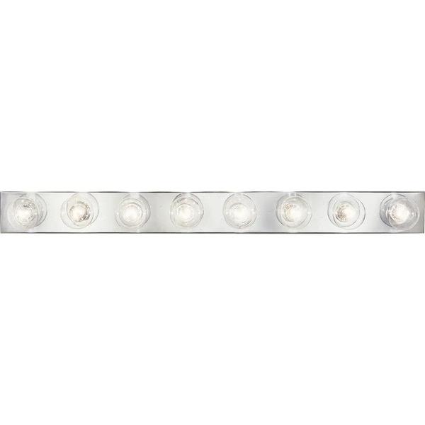 8 Light Polished Chrome Broadway Collection Vanity Light Fixture