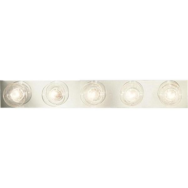 5 Light Polished Chrome Broadway Collection Vanity Light Fixture