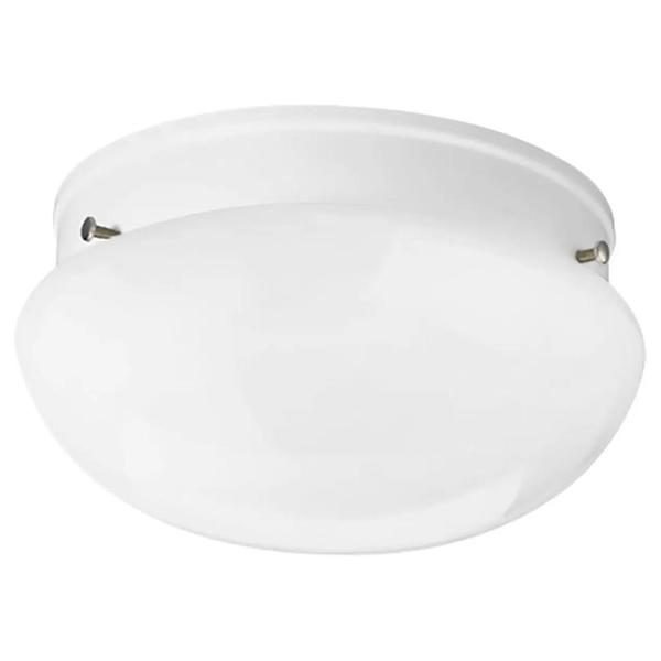 1 Light White Finish White Glass Bowl Ceiling Light Fixture