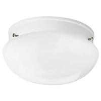 Progress Lighting 1 Light White Finish White Glass Bowl Ceiling Light Fixture