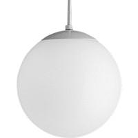 Progress Lighting 10" 1 Light White White Opal Glass Dimmable Pendant Light Fixture