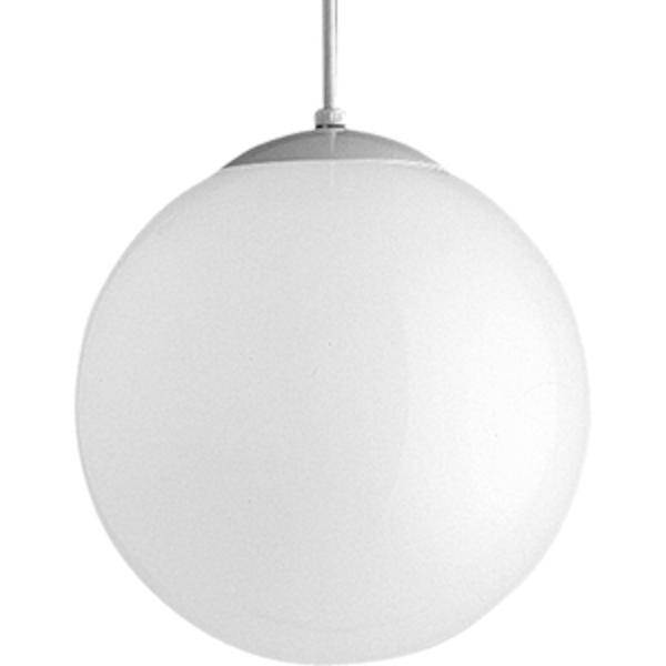 12" 1 Light White White Opal Glass Dimmable Pendant Light Fixture
