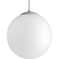 Progress Lighting 12" 1 Light White White Opal Glass Dimmable Pendant Light Fixture