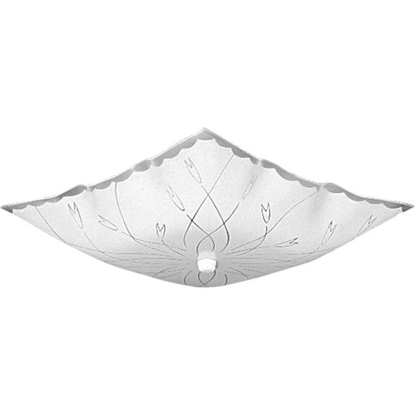 2 Light White Glass Decorative Ceiling Mount Light Fixture