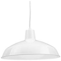 Progress Lighting 1 Light White Dimmable Pendant Light Fixture