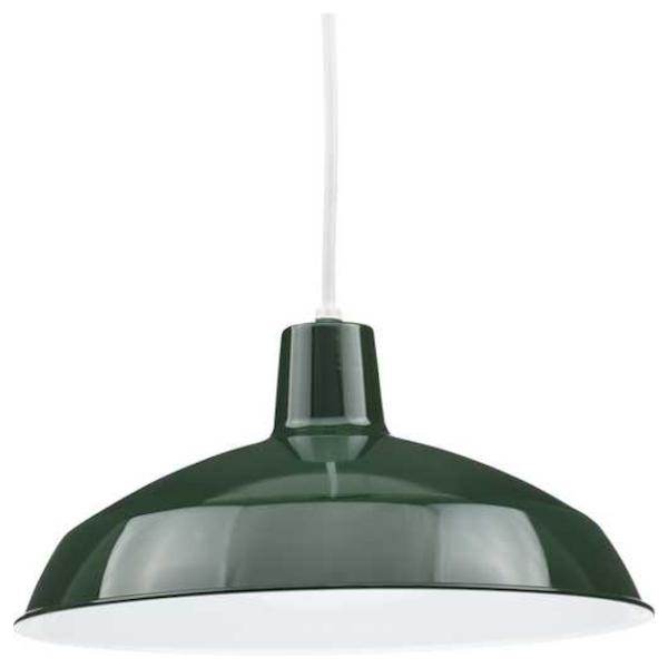 1 Light Dark Green Dimmable Pendant Light Fixture