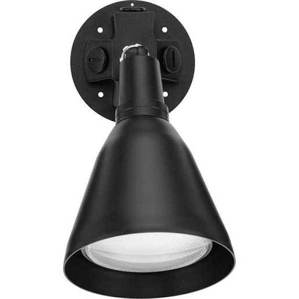 1 Light Black Adjustable Swivel Flood Light