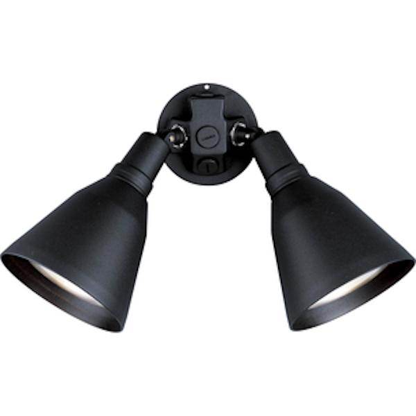 2 Light Black Adjustable Swivel Flood Light