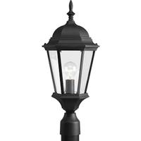 Progress Lighting 1 Light Black with Clear Glass Wall Light Fixture