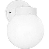 Progress Lighting 1 Light White with White Glass Globe Wall Light Fixture