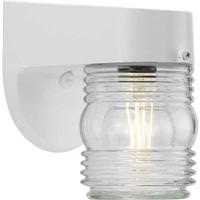 Progress Lighting 1 Light White with Clear Glass Shade Wall Light Fixture