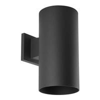 Progress Lighting 1 Light Black Finish Aluminum Construction Cylinder Wall Mount Light Fixture