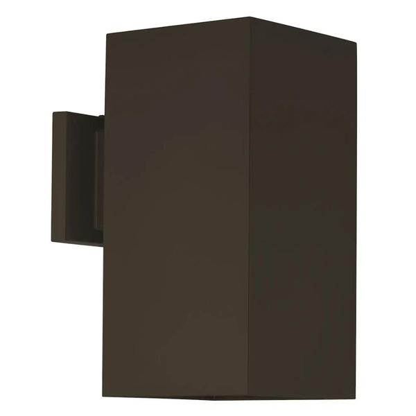 1 Light Antique Bronze Square Wall Light Fixture