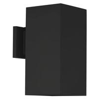 Progress Lighting 1 Light Black Finish Square Wall Light Fixture