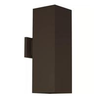 Progress Lighting 2 Light Antique Bronze Square Up/Down Wall Light Fixture