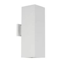 Progress Lighting 2 Light White Finish Square Up/Down Wall Light Fixture