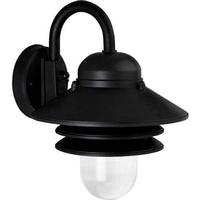 Progress Lighting 1 Light Black with Clear Prismatic Acrylic Shade Wall Light Fixture