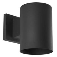 Progress Lighting 1 Light Black Aluminum Construction Cylinder Wall Mount Light Fixture