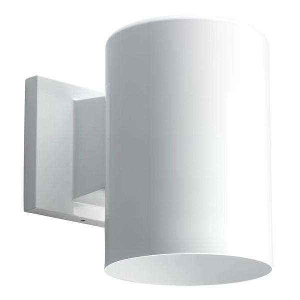 1 Light White Aluminum Construction Cylinder Wall Mount Light Fixture
