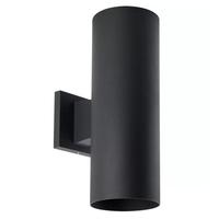 Progress Lighting 2 Light Up/Down Black Aluminum Construction Cylinder Wall Mount Light Fixture