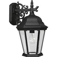 Progress Lighting 1 Light Black with Clear Beveled Glass Wall Light Fixture
