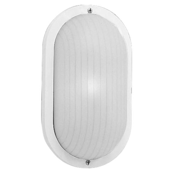 1 Light 120 volt White Ribbed Polycarbonate Lens Ceiling Light Fixture
