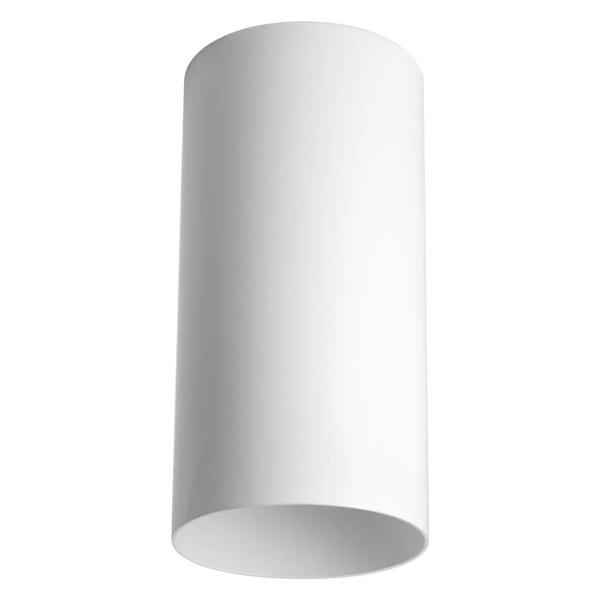 1 Light White Aluminum Construction Cylinder Light Fixture