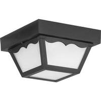 Progress Lighting 1 Light Black with White Acrylic Diffuser Wall Light Fixture