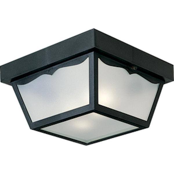 2 Light Black with White Acrylic Diffuser Wall Light Fixture