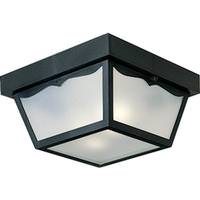 Progress Lighting 2 Light Black with White Acrylic Diffuser Wall Light Fixture