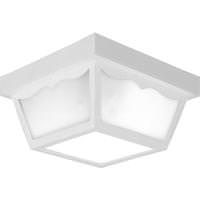 Progress Lighting 2 Light White with White Acrylic Diffuser Wall Light Fixture
